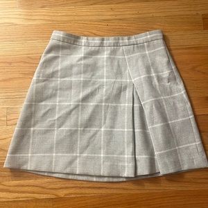 Loft Grey Plaid Skirt
